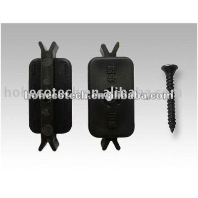 WPC decking accessories,plastic decking clips (with screws)