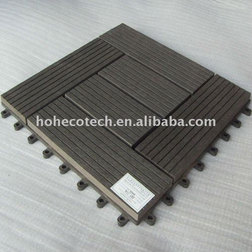 ecotech composite WPC interlocking decking tiles edges