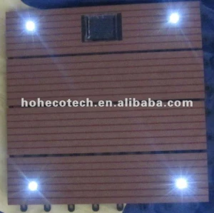 New design popular wpc LED light decking tiles