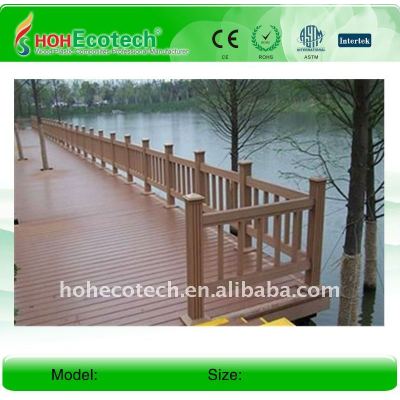 Grooved wpc decking board Wood plastic composite decking/flooring plastic decking/lumber