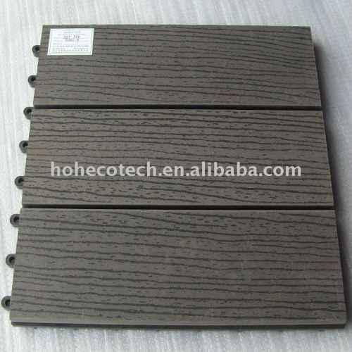 ecotech composite WPC interlocking decking tiles edges