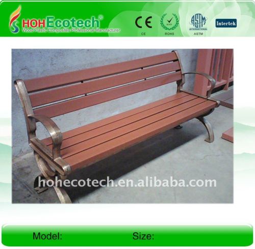 popolare per il tempo libero per esterni parco panchina resto sedie wpc legno composito di plastica panchina