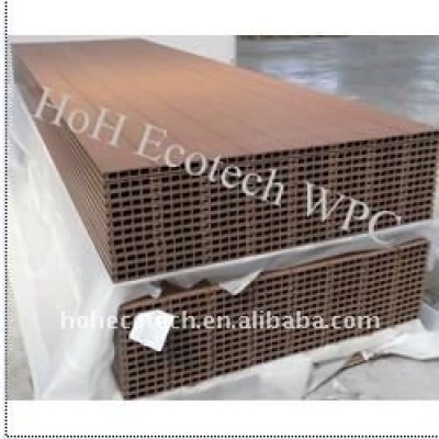 Hollow LIGHT design Grooves Wood Plastic Composite Decking outdoor wood decking /flooring wpc decking Composite Decking