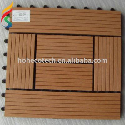 ecotech composite WPC interlocking decking tiles edges