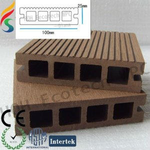 Bois plastique composite decking/plancher