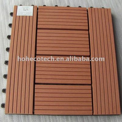 ecotech composite WPC interlocking decking tiles edges