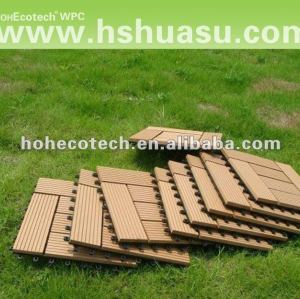 Umweltfreundlicher Deckingfußbodenfliese-/wood-zusammengesetzter Saunabrett Ecoplastikplastikhölzernes DIY Decking-Fliese wpc