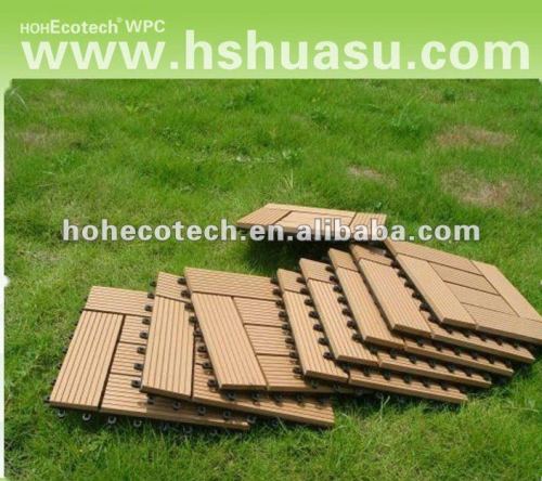 Eco-friendly decking floor tile /wood plastic composite sauna board/ eco-plastic wood DIY decking tile wpc