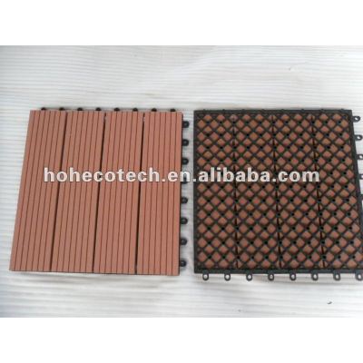 Embossing surface diy tiles internal/external flooring 300x300mm wpc bathroom tile Wood Plastic Composite tile