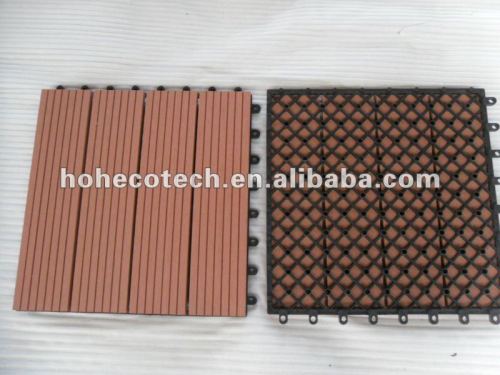 Embossing surface diy tiles internal/external flooring 300x300mm wpc bathroom tile Wood Plastic Composite tile