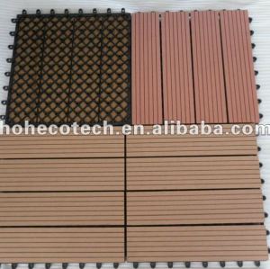 Well design diy tiles internal/external flooring 300x300mm wpc bathroom tile Wood Plastic Composite tile