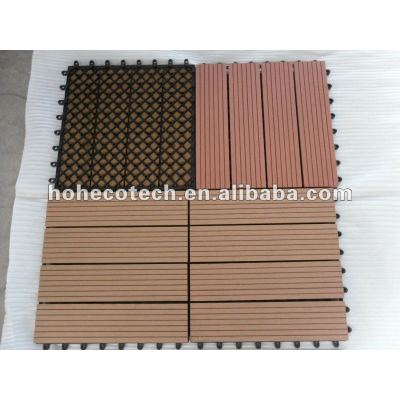 Well design diy tiles internal/external flooring 300x300mm wpc bathroom tile Wood Plastic Composite tile