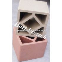 Recycled outdoor decorative wood plastic composite synthetic fence post/wpc fencing post