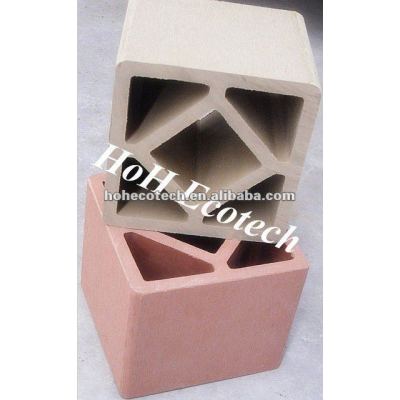 Recycled outdoor decorative wood plastic composite synthetic fence post/wpc fencing post