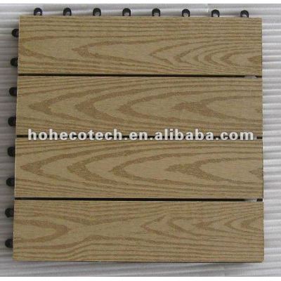 Durable interlocking WPC decking garden tile flooring