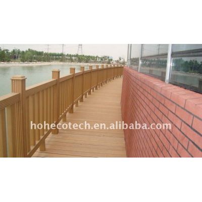 Non-paint, weatherproof , Fire retardant , UV resistant wpc fencing wpc fence wpc composite garden fence bridge railing