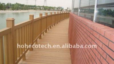Non-paint, weatherproof , Fire retardant , UV resistant wpc fencing wpc fence wpc composite garden fence bridge railing