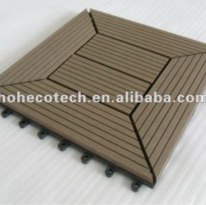 wpcの連結のdeckingはwpc DIYのタイトルの木プラスチック合成物の床板をタイルを張る