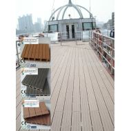環境に優しい(木製のプラスチック合成物の) wpc装飾的な屋外のdeckingまたは階段deckingか庭のdecking
