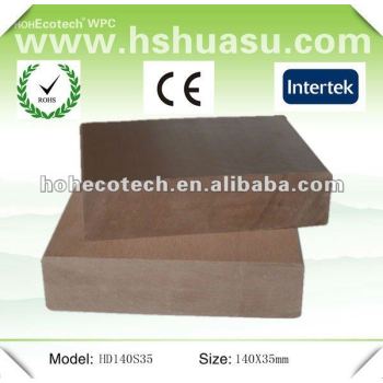 Huasu popular solid outdoor wpc wood plastic composite deck (CE ROHS ISO9001)