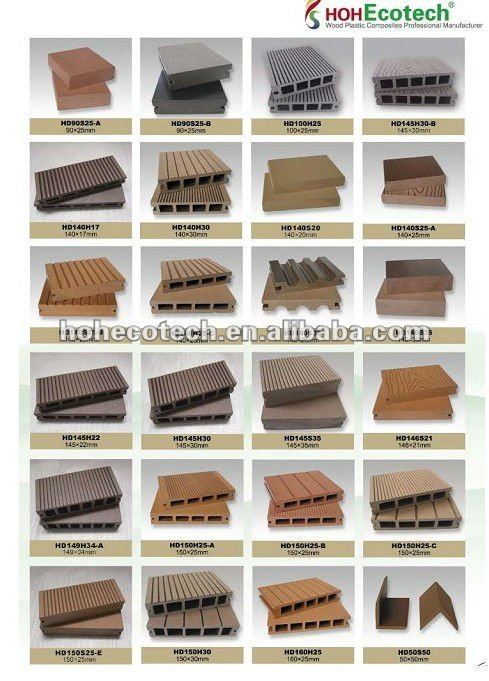 High Recycle wood grain wpc composite decking/flooring