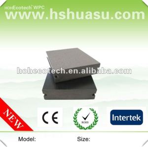 Huasu popular WPC solid outdoor wood plastic composite decking (CE ROHS ISO9001)