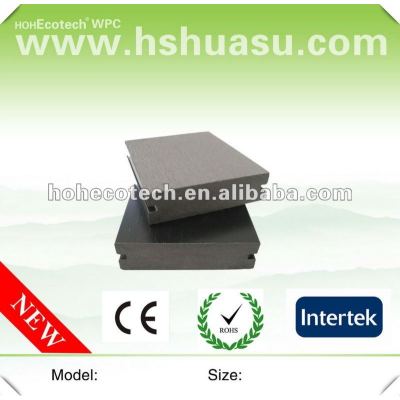 Huasu popular WPC solid outdoor wood plastic composite decking (CE ROHS ISO9001)