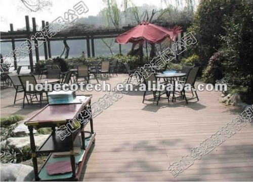 Wood texture WPC Outdoor Decking for real estate