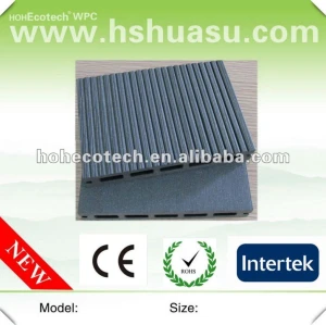 Decking gris de cavité de wpc de couleur des bons prix (CE ROHS ISO9001)