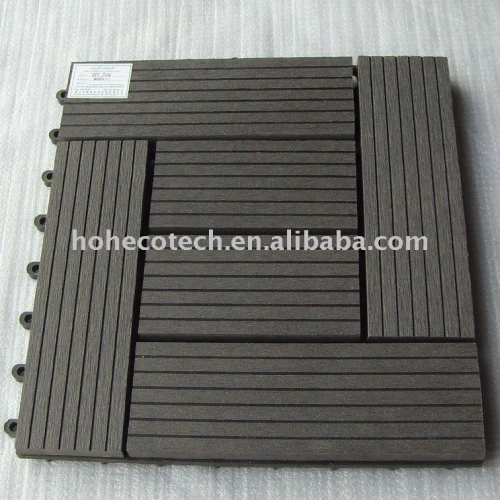 ecotech composite WPC interlocking decking tiles edges