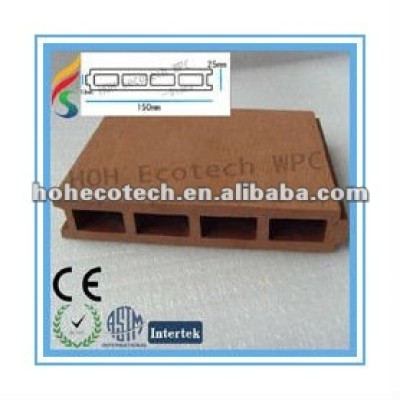 Eco-friendly new type hollow wpc outdoor decking (with certificates)