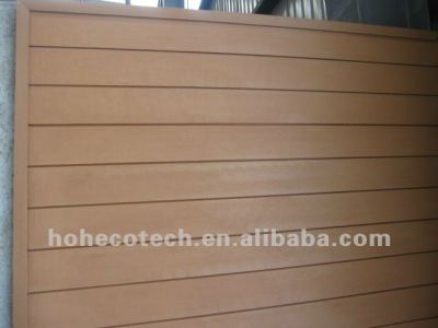 wood-color outdoor wpc wall panel/garden wall panel