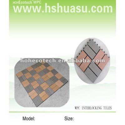 Waterproof&Anti-slip Wood plastic composite WPC Patio Decking floor tile