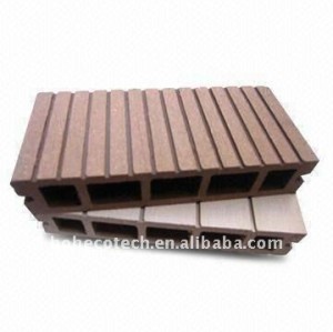 La meilleure vente ! Decking composé en plastique en bois léger CREUX de la conception WPC/decking en bois composé de plancher