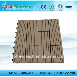 decking/composé en plastique en bois respectueux de l'environnement carrelage