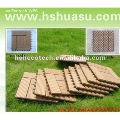Waterproof&Anti-slip Wood plastic composite sauna floor board Patio WPC DIY tile