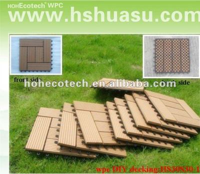 Waterproof&Anti-slip Wood plastic composite sauna floor board Patio WPC DIY tile