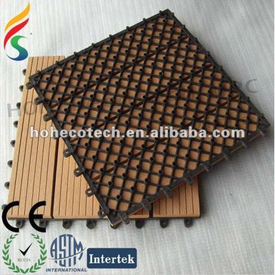 Waterproof&Anti-slip Wood plastic composite sauna flooring board Patio WPC DIY tile