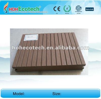 Anti-UV water-proof wood plastic composite solid decking board (CE ROHS)