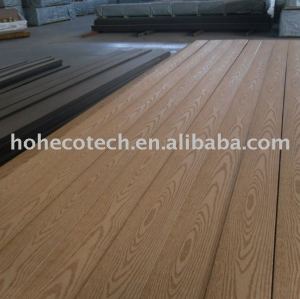 Grabación en relieve decking del wpc junta de madera - materiales compuestos de plástico suelo suelo wpc decking del wpc