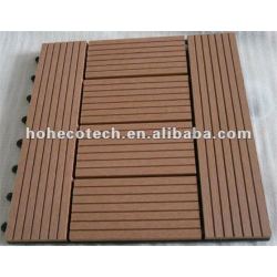 歓迎はwpcの連結のdeckingのタイルのwpc DIYのタイトルの木プラスチック合成物の床板を模倣する