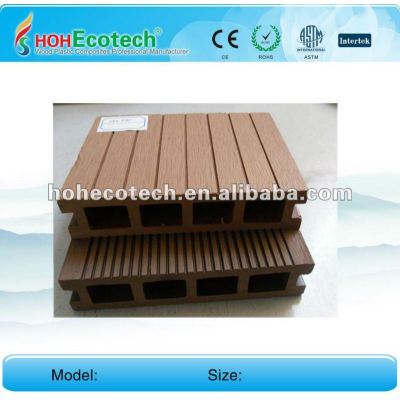 Anti-UV water-proof wood plastic composite hollow decking board (CE ROHS)