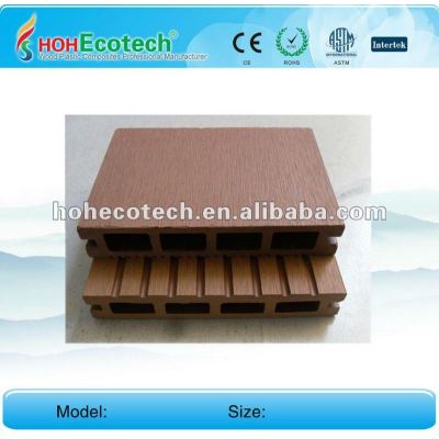 Anti-UV water-proof wood plastic composite hollow decking board (CE ROHS)