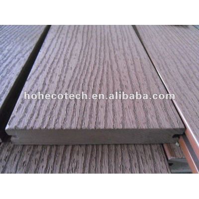 Real wood surface solid WPC decking
