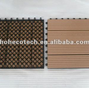interlock diy tiles internal/external flooring 300x300mm wpc bathroom tile Wood Plastic Composite tile