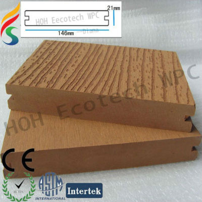 FSC wood plastic composite floorings