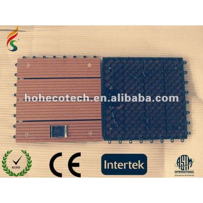 WPC Tile Intelligent lock DIY Tile with light solar energy