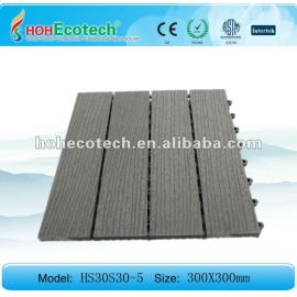 (CE, ROHS, ASTM,ISO9001,ISO14001, Intertek)WPC sanding&amp;embossing surface outdoor flooring tiles/diy tiles