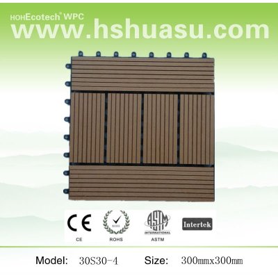 Interlocking wpc outdoor diy decking tile