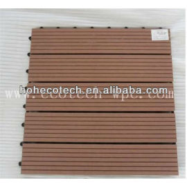 Outdoor use wood plastic composite diy tiles 400*400mm